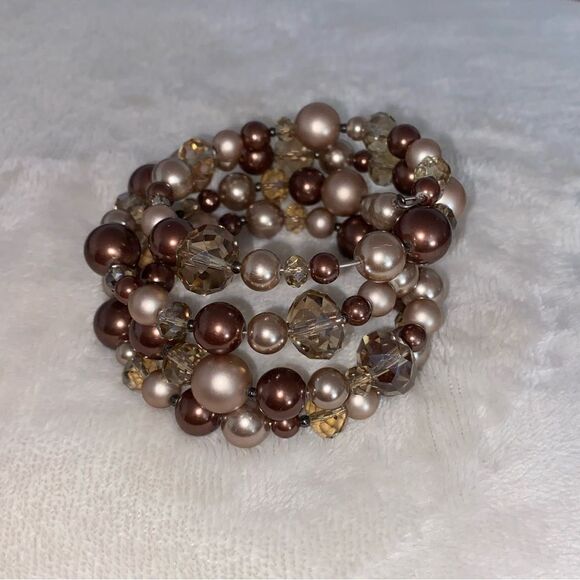 Crystal & Glass Beaded Bracelet - Picture 1 of 2
